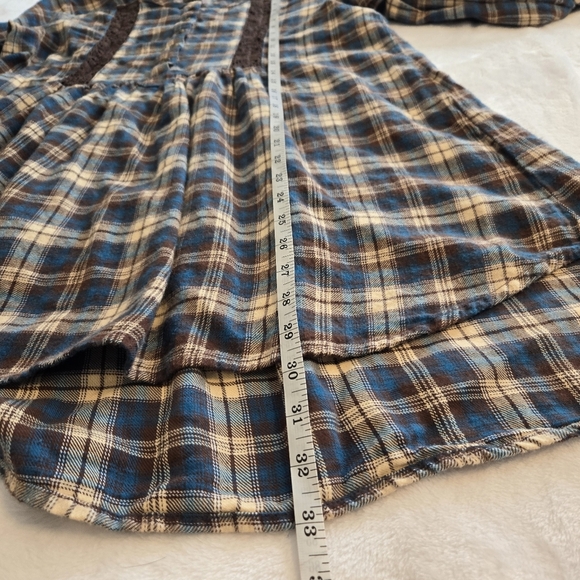 Wrangler Wrancher Women's Plaid Flannel Babydoll Pullover Button V-Neck - Picture 12 of 13